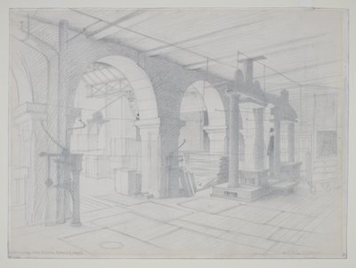 Un atelier de conditionnement, Bradford - Eric Gill