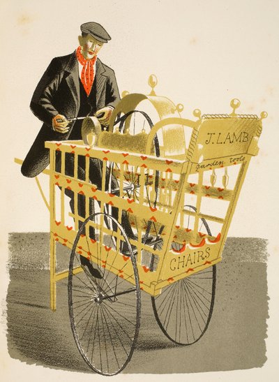 Aiguiseur de couteaux, illustration de 