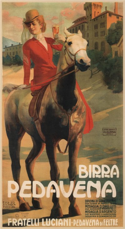 Publicité pour la bière Pedavena - Erich Erler