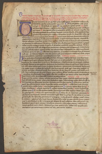 Pleine page : texte et initiale T - Erich Lessing