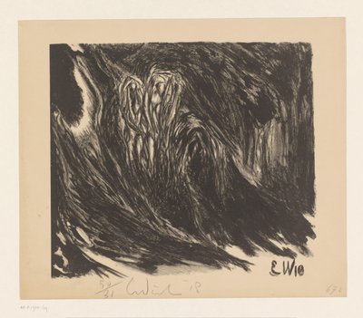 Composition abstraite - Erich Wichmann (signed by artist)