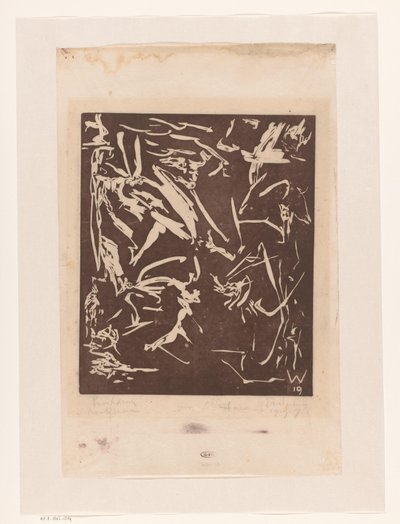 Composition abstraite - Erich Wichmann (signed by artist)