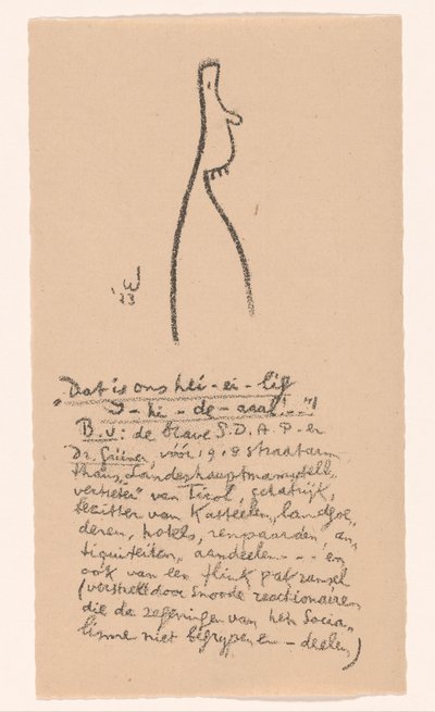 Figure caricaturale (Idéalistes II et autres annotations) - Erich Wichmann