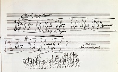 Détail de la partition musicale de Sports et divertissements par Erik Satie - Erik Satie
