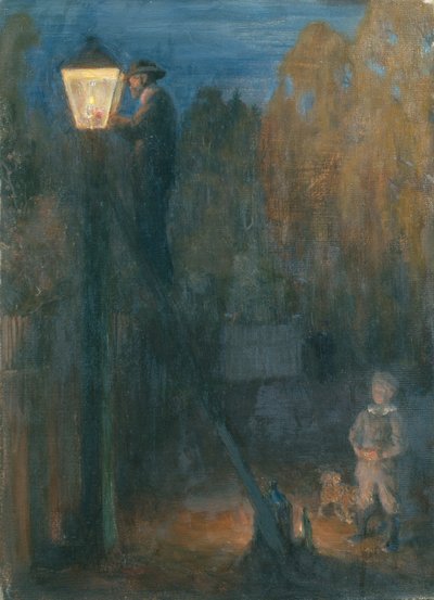 Allumeur de lampes - Erik Theodor Werenskiold