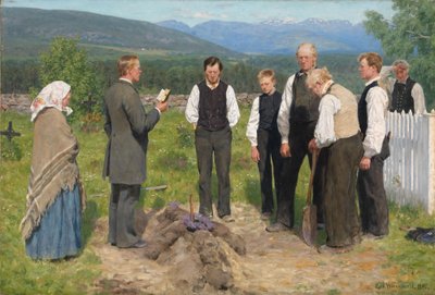 Enterrement paysan - Erik Theodor Werenskiold