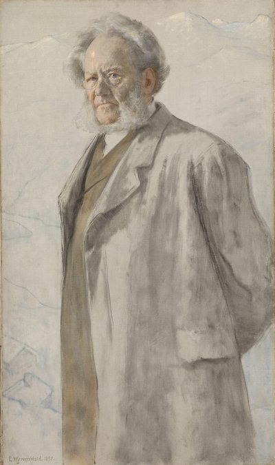 Portrait de Henrik Ibsen, 1895 - Erik Theodor Werenskiold