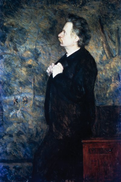 Portrait du compositeur et pianiste norvégien Edvard Grieg (Bergen) - Erik Theodor Werenskiold
