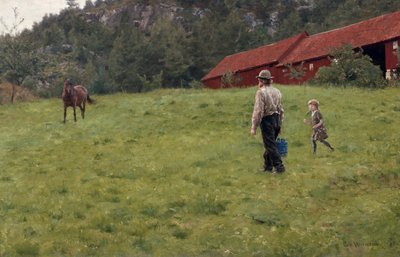 Eau au cheval - Erik Theodor Werenskiold