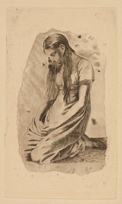 Jeune fille agenouillée - Erling Eckersberg