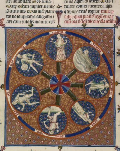 Médaillons des sept planètes, du 