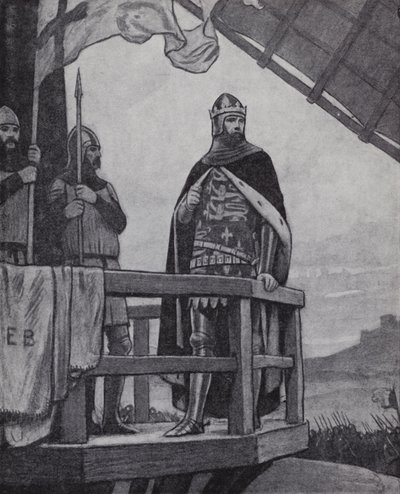 Le roi Édouard III à la bataille de Crécy, France, 26 août 1346 - Ernest (after) Board