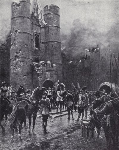Siège de dix-huit mois du château de Donnington, Berkshire, pendant la guerre civile anglaise - Ernest (after) Crofts