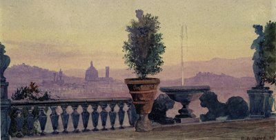 Vue de Florence depuis les collines environnantes, 1904 - Ernest Arthur Rowe