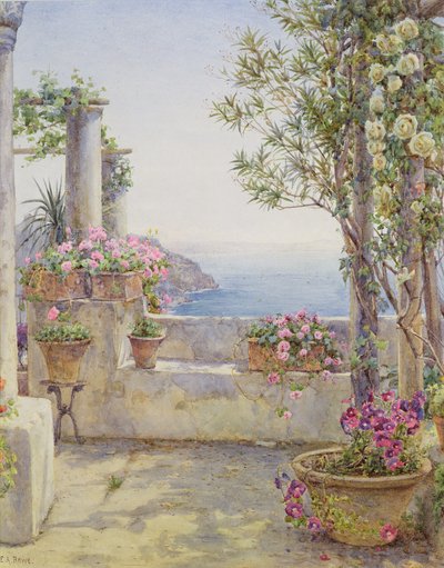 Un balcon italien - Ernest Arthur Rowe