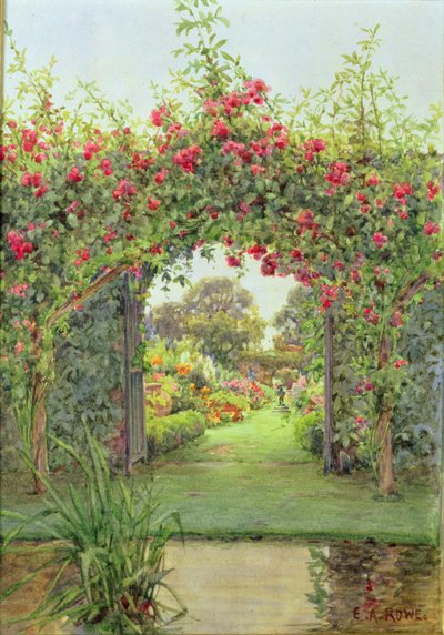 Crimson Rambler, Harleyford Manor, Marlow - Ernest Arthur Rowe