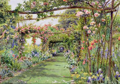 La pergola de roses, Blackhurst House, Tunbridge Wells, Kent - Ernest Arthur Rowe