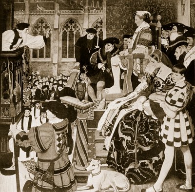 Latimer prêchant devant Édouard VI, illustration de 