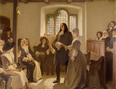 Le Mariage de William Penn et Hannah Callowhill à la Maison de Réunion des Amis, Le Couvent, Bristol - Ernest Board