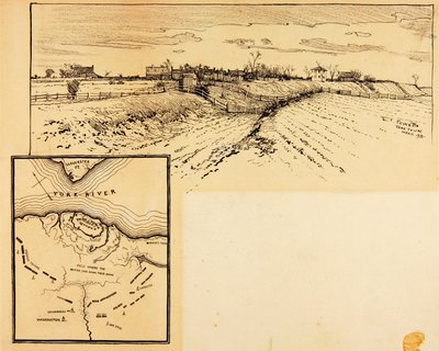 Apparence actuelle des retranchements britanniques, Yorktown - Ernest C. Peixotto