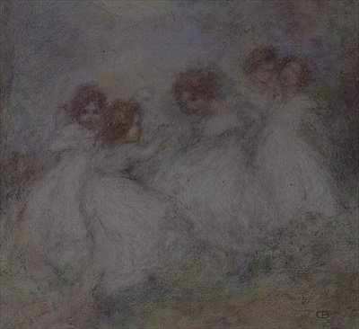 Cinq petites filles - Ernest Charles de Belle