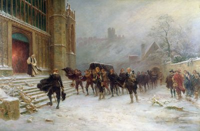 Les funérailles du roi Charles Ier - Chapelle Saint-Georges, Windsor en 1649 - Ernest Crofts