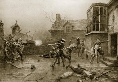 La Dernière Résistance des Conspirateurs de la Poudre à Canon, 1606, illustration de 