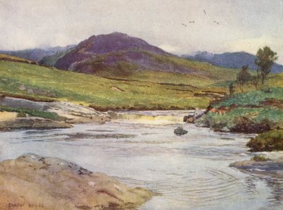 Les eaux noires de Dee au-dessus du pont - Ernest Edward Briggs