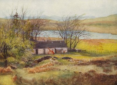 Le cottage du gardien à Loch Wee - Ernest Edward Briggs