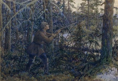 Chasse au grand tétras, 1937 - Ernest Ernestovich Lissner