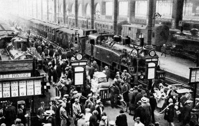 Arrivée du train à la gare du Nord, Paris, 1931 - Ernest Flammarion