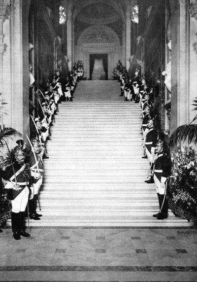 Gardes républicains à une réception, Hôtel de Ville, Paris - Ernest Flammarion