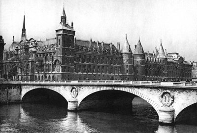 Vue des Palais de Justice et du Pont Neuf depuis la Seine, Paris - Ernest Flammarion
