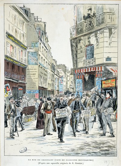 Vue de la Rue de Croissant dans le 11e arrondissement de Paris, 1893 - Ernest Grenier