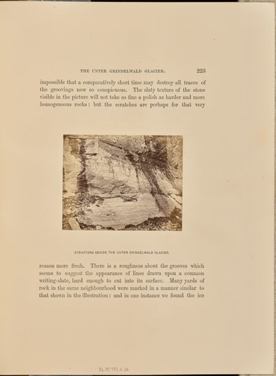 Striations à côté du glacier Unter Grindelwald - Ernest H. Edwards