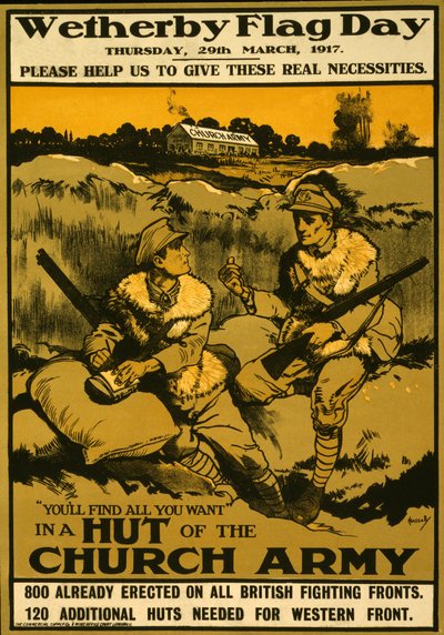 Affiche pour le jour du drapeau de Wetherby, jeudi 29 mars 1917, pub. 1917 - Ernest Hasseldine