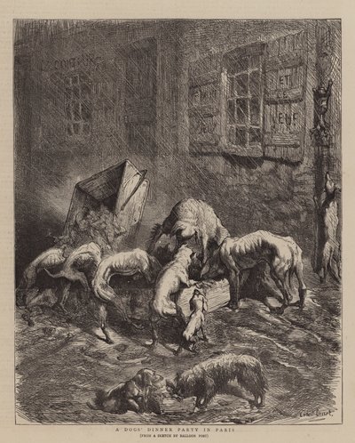Dîner de chiens à Paris - Ernest Henry Griset
