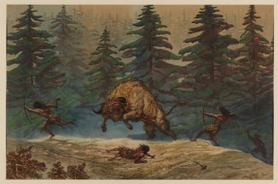 Chasse au bison, 1871 - Ernest Henry Griset