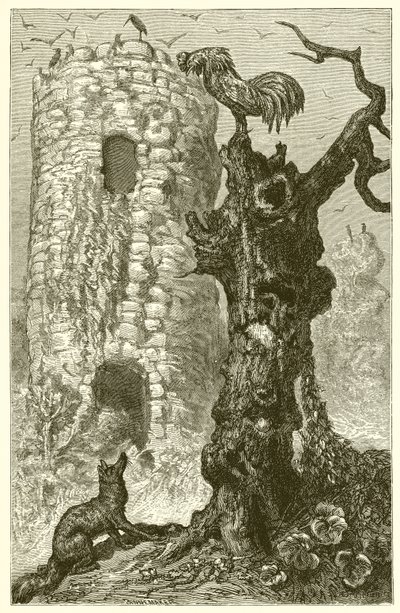 Le coq et le renard - Ernest Henry Griset