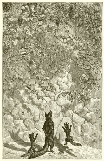 Le Renard et les Raisins - Ernest Henry Griset