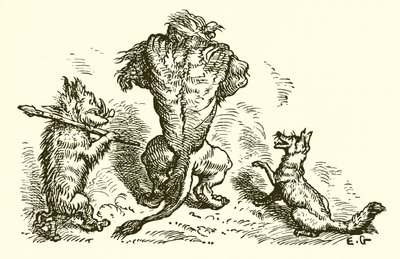 Le Lion, le Renard et le Loup - Ernest Henry Griset