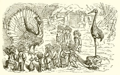 Le paon et la grue - Ernest Henry Griset