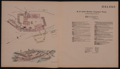 Usine de la H.B. Smith Machine Company, Smithville, Burlington, New Jersey, Hexamer General Survey, 1881 - Ernest Hexamer