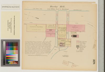Marley Mill, Little Elkton Creek, Maryland, Hexamer General Surveys, 1867 - Ernest Hexamer