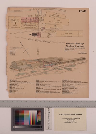 Schlosser Tannery, England and Bryan Tannery Station, Maryland, Hexamer General Surveys, 1883 - Ernest Hexamer