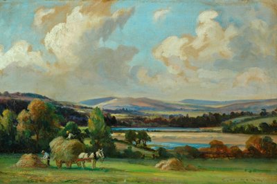 Fenaison dans le Yorkshire - Ernest Higgins Rigg