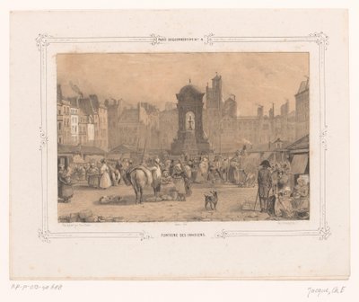 Vue de la Fontaine des Innocents à Paris - Ernest Jaime