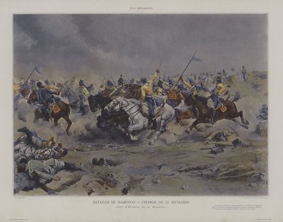 Bataille de Marengo - Charge du 12e Hussards - Ernest Jean Delahaye