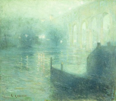Harlem River la nuit - Ernest Lawson