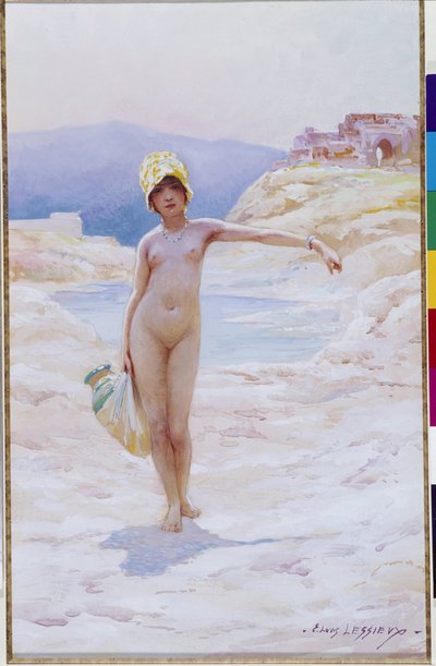 Fille algérienne avec une cruche - Ernest Louis Lessieux